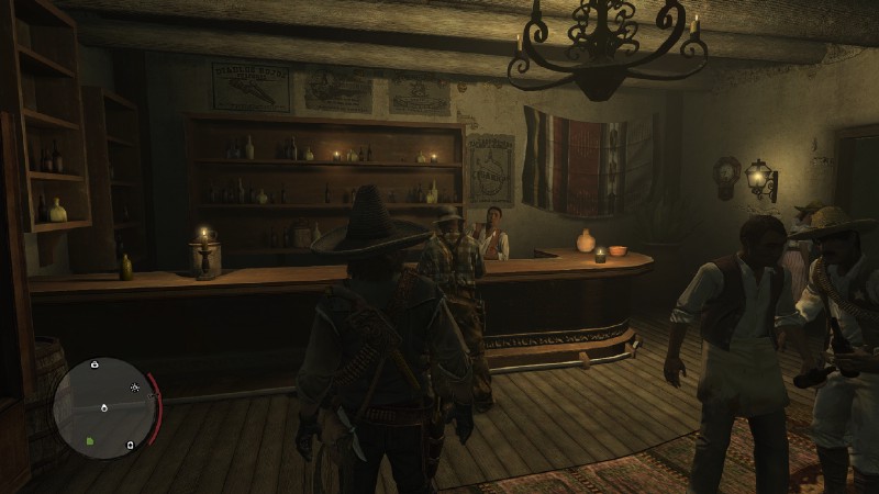 You have some tequilas, then Juan decides he is an adventurer (Red Dead Redemption)