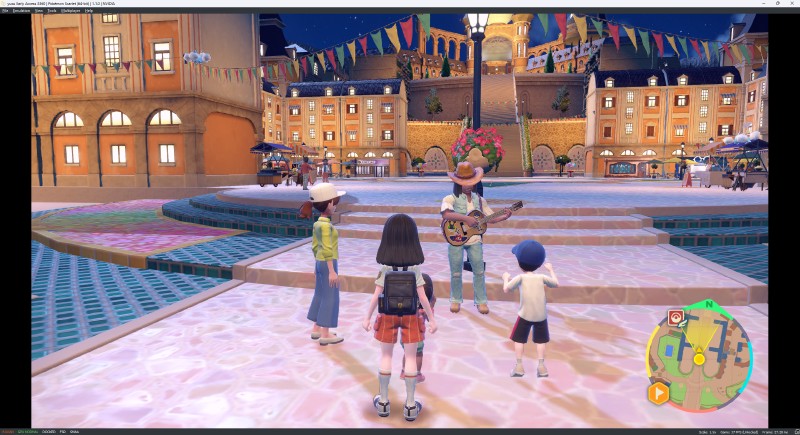 If you ask why all pics are in the same area, it's one of the best benchmarking spots. Normal accuracy on the left, High accuracy on the right (Pokémon Scarlet)