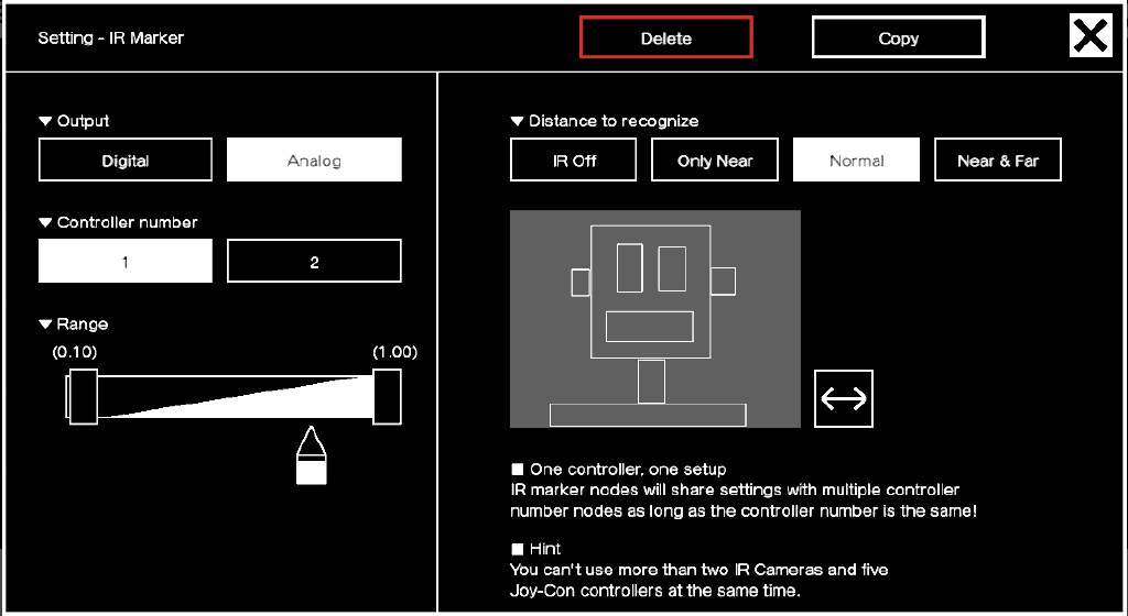  While this looks like a homebrew app, it's in fact the real IR interface Nintendo provides for its games