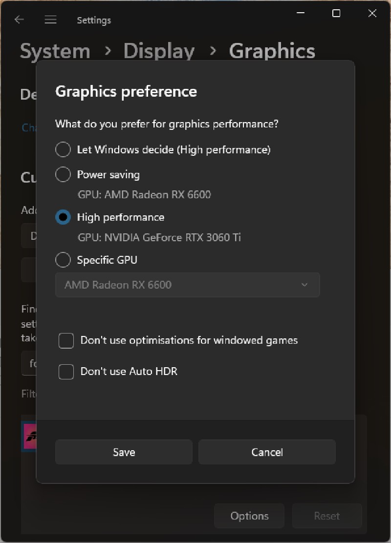 Tech tip: Forza is faster if you run it with your main GPU