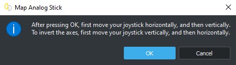  Manually mapping an analog stick